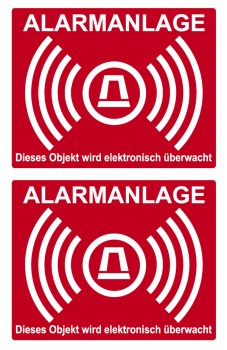 Aufkleber Alarmanlage